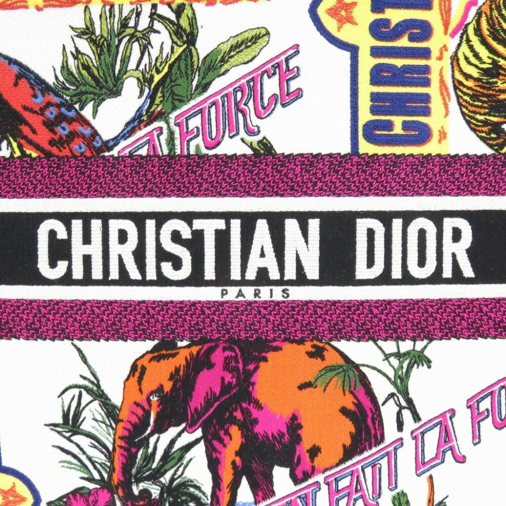 CHRISTIAN DIOR Book Tote Large Bag Canvas White - Picture 5 of 10